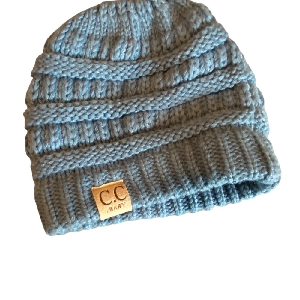 CC Boutique Toddler Blue Knit Beanie